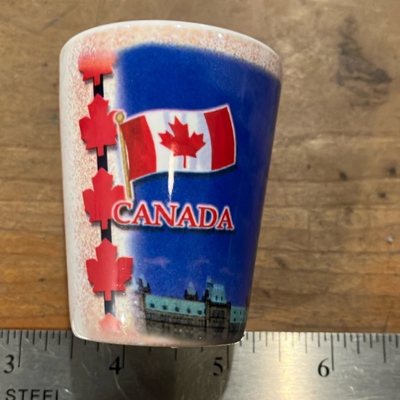 Collectible Ottawa Canada  Mountie  parliament building Shot Glass - Picture 4 of 7